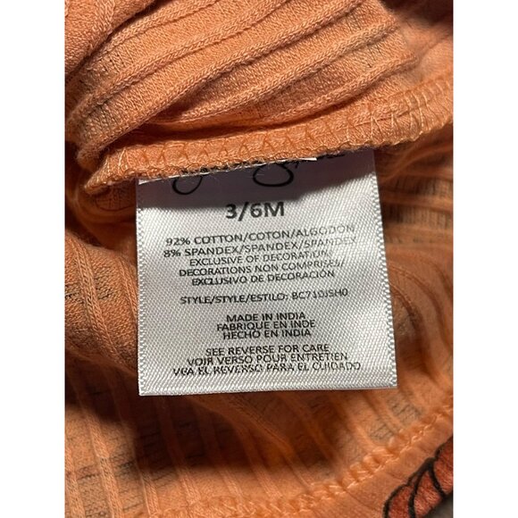 Jessica Simpson Baby Halloween Outfit Set 3/6M Pumpkin Print Top & Pants Orange - Picture 5 of 13